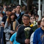 Aftermath of a deadly fire at the Wang Fuk Court