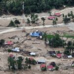 Area hit by flash floods in Agam, West Sumatra
