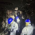 Hong Kong police conduct search operations at Wang Fuk Court