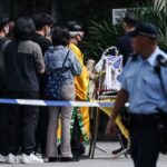 Aftermath of a deadly fire at the Wang Fuk Court