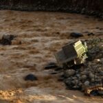 Area hit by flash floods in Padang, West Sumatra