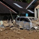 Area hit by flash floods in Palembayan, Agam, West Sumatra