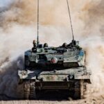 Leopard 2A4 tank from Lord Strathcona’s Horse (Royal Canadians) kicks