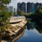 Aftermath of a deadly fire at the Wang Fuk Court