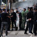 Aftermath of a deadly fire at the Wang Fuk Court