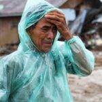 Aftermath at an area hit by flash floods in Palembayan,