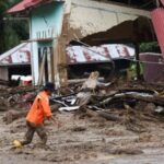 Rescue operations continue at an area hit by flash floods
