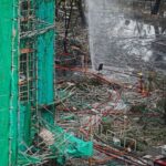 Aftermath of a deadly fire at the Wang Fuk Court