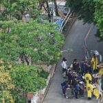 Aftermath of a deadly fire at the Wang Fuk Court