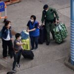 Aftermath of a deadly fire at the Wang Fuk Court