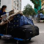 Aftermath of a deadly fire at the Wang Fuk Court