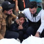 Aftermath of an Israeli strike in Gaza City