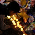 Aftermath of a deadly fire at the Wang Fuk Court