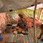 Awadeya, a Sudanese displaced woman who was held by the