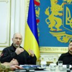 FILE PHOTO: Ukrainian Defence Minister Shmyhal speaks during a meeting