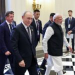 Russian President Putin and Indian Prime Minister Modi meet at