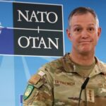 NATO Supreme Allied Commander Europe (SACEUR) General Alexus Grynkewich holds