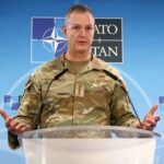 NATO Supreme Allied Commander Europe (SACEUR) General Alexus Grynkewich holds