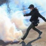 Greek farmers block the Heraklion International Airport on Crete island