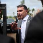 Senator Flavio Bolsonaro visits his father, former President Jair Bolsonaro,