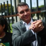 Senator Flavio Bolsonaro visits his father, former President Jair Bolsonaro,