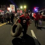 Protests outside the National Electoral Council (CNE), in Tegucigalpa