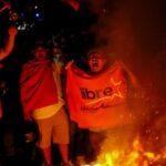 Protests outside the National Electoral Council (CNE), in Tegucigalpa