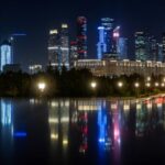 A view on skyscrapers of Moscow City International Business District