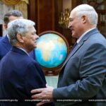 Belarusian President Alexander Lukashenko meets with U.S. envoy John Coale