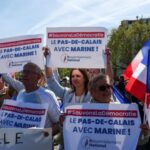 Rally in support of French far-right leader Marine Le Pen