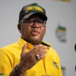 Fikile Mbalula the Secretary-General of the African National Congress addresses