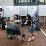 People cast early votes for the upcoming presidential election