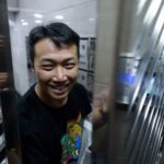 Pro-democracy and LGBT+ rights activist Jimmy Sham Tsz-kit arrives at