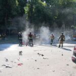 Aftermath of a Russian military strike in Sumy