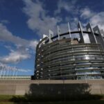 View of the European Parliament, on the eve of the