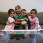 Olfat Abdulkarim Abdallah, Gazan mother of three, poses with her