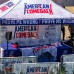 Scene after U.S. right-wing activist and commentator Charlie Kirk was