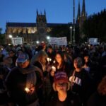Vigil for U.S. right-wing activist and commentator Charlie Kirk in