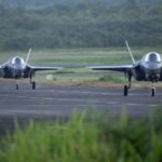 An F-35 fighter jets arrive at the former Roosevelt Roads