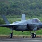 An F-35 fighter jets arrive at the former Roosevelt Roads