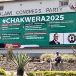 Campaign billboard of Malawi’s President Lazarus Chakwera in Blantyre