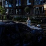 Aftermath of a Russian missile and drone attack in Kyiv