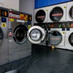 A damaged laundry shop, after flooding brought by Super Typhoon