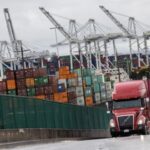FILE PHOTO: Shipping containers are seen at the port of