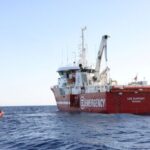 Global Sumud Flotilla boats off Crete island, Greece, heading to