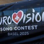 FILE PHOTO: A logo of the Eurovision Song Contest is