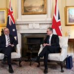 Britain’s Prime Minister Keir Starmer meets Australian counterpart Anthony Albanese