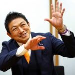 Japan’s Sanseito party leader Sohei Kamiya speaks during an interview