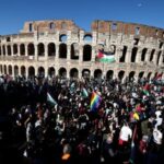 National protest for Gaza, in Rome