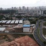 A building with a helipad under construction in Belem to
